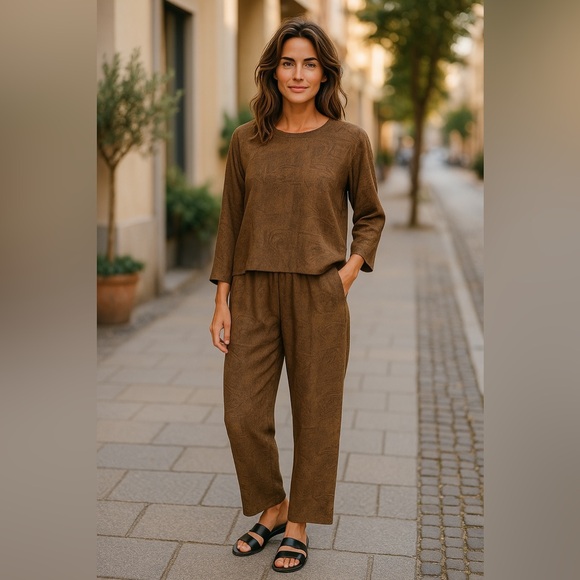 {VINTAGE} beautiful TANAMI two piece set pants/top - Picture 1 of 8